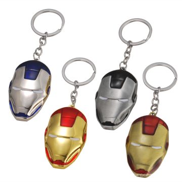 Metal Marvell Super Hero Model Design Iron Man Maski Keychain pour hommes